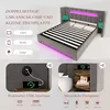 Polsterbett 180x200 cm mit LED, Bettkasten & USB – Samtbett Produktbild-Vorschau 6