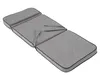 A gray chaise lounge cushion with black trim is shown against a white background. Produktbild-Vorschau