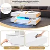 Merax Höhenverstellbarer Couchtisch mit LED, Hochglanz Produktbild-Vorschau 9