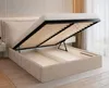VALLH Polsterbett Bett 200x200 mit bettkasten Beige Samt - Produktbild-Vorschau 3