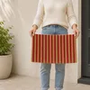 Relaxdays Fußmatte Kokos, Vorleger natur-rot gestreift, Produktbild-Vorschau 6