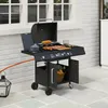 Outsunny Gasgrill 12,2 KW 3+1 Brenner BBQ Grillwagen aus Produktbild-Vorschau 9