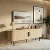 TV-Schrank mit Relief-Oberfläche, Spanplatte, ovaler Produktbild-Vorschau 1