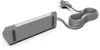 A gray power strip with a cord and plug on a white background. Produktbild-Vorschau