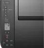 A close-up view of the control panel of a black printer. Produktbild-Vorschau