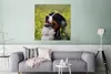 MuchoWow® Poster Ein Berner Sennenhund zwischen gelben Produktbild-Vorschau 5