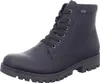A black lace-up boot on a white background. Produktbild-Vorschau