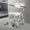 Koupelnová židle, skládací design, bezpečnostní prvky, BÍLÁ Náhled obrázku produktu 3
