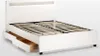 Doppelbett mit Lattenrost Led-Kopfende Schubladen Metall Produktbild-Vorschau 9