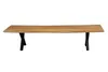 Sitzbank Baumkante 220 cm natur massiv Akazie X-Gestell Produktbild-Vorschau 2