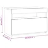 vidaXL TV skrinka s LED osvetlením Smoked Oak 60x35x40 cm Náhľad obrázku produktu 5