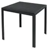 Gartengarnitur Sitzgarnitur 3-teilig 90x90cm Polywood Anthrazit / Schwarz Anteprima dell’immagine prodotto