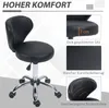 HOMCOM Rollhocker höhenverstellbar Drehhocker drehbar Salon Produktbild-Vorschau 4