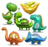 6er Set Dinosaurier Folienballon für Kinderparty & Produktbild-Vorschau 1