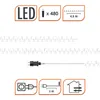 Zilverkleurige LED-lichtslinger met warm wit licht - 480 Productafbeelding-voorbeeld 2