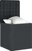A dark grey storage box with its lid open, revealing two white pillows inside. Anteprima dell’immagine prodotto
