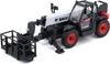 A toy model of a Bobcat telehandler with a platform attachment, shown against a white background. Voir les images du produit
