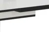 Close-up view of a white table with black edging, showing the extension mechanism. Produktbild-Vorschau