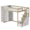 A loft bed with integrated storage and stairs, presented against a white background. Anteprima dell’immagine prodotto