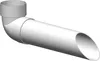 Dachrinne Halbrund 60mm Einzelteile | Wasserspeier Weiss | Produktbild-Vorschau 1