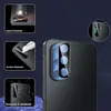 A close-up of a smartphone's camera lens protector, with inset images highlighting its features. Produktbild-Vorschau