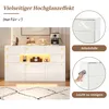Merax Hochglanz Sideboard mit LED und 5 Metallbeinen, Produktbild-Vorschau 5