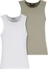 Urban Classics Tank-Top Herren Ribbed Undershirt 2-Pack Anteprima dell’immagine prodotto 6