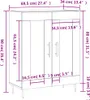 vidaXL Příborník betonový šedý 69,5x34x90 cm odvozený Náhled obrázku produktu 8