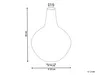 BELIANI Dekorative Vase Blau aus Terrakotta 43 cm Produktbild-Vorschau 3