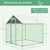 GIHAUVIA Poulailler 2x2x2m pour petits animaux Enclos Voir les images du produit 5