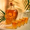 SUPERBUTELKI - Zestaw - Karafka szklana Czaszka z korkiem Podgląd zdjęcia produktu 3