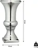 Bodenvase silber glänzend H30cm Steinzeug Blumenvase Produktbild-Vorschau 2