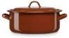 A studio shot of a brown enameled pot with a lid. Anteprima dell’immagine prodotto