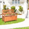 2-Sitzer Gartenbank mit Strauraum, Sitzbank aus Massivholz Produktbild-Vorschau 8