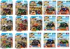 A collage of twelve different Hot Wheels Monster Trucks, each in its own packaging. Podgląd zdjęcia produktu