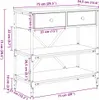 vidaXL Konsolentisch Schwarz Eichen-Optik 75 x 34,5 x 75 cm Produktbild-Vorschau 8