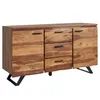 WOHNLING Sideboard 145x82x45 cm Sheesham Massivholz / Produktbild-Vorschau 6