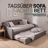 Homestyle4u Tagesbett 90x200 mit Lattenrost Polsterbett mit Produktbild-Vorschau 4