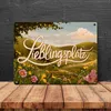 Lieblingsplatz Metallschild in 15x20 cm mit Blumenwiese Produktbild-Vorschau 4
