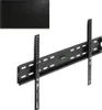 A black flat-screen TV and a black TV wall mount are shown against a white background. Produktbild-Vorschau