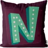 VOID N Buchstaben Vintage Initialen Kissenbezug Kissenhülle Produktbild-Vorschau 1