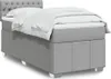 Schlichtes Boxspringbett mit Matratze - Hellgrau 100x200 cm Produktbild-Vorschau 1