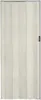 A closed folding door with a wood-like texture. Produktbild-Vorschau