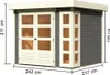 Karibu Gartenhaus Gerätehaus Kerko 3 terragrau 242x217x211 Produktbild-Vorschau 3