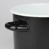Rondel emaliowany 4.5L czarny uniwersalny garnek do zupy Podgląd zdjęcia produktu 3