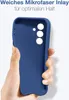 A hand holding a blue phone case against a light background. Produktbild-Vorschau
