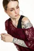 Black Premium by EMP Damen bordeaux rotes Spitzenshirt mit Produktbild-Vorschau 8