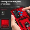 A hand is holding a red phone case, demonstrating its features. Produktbild-Vorschau