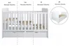 ISABEL Babybett 2in1 140x70 cm Kaschmir mit 2 Schubladen, Produktbild-Vorschau 4