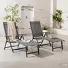 home24 Gartenliege - Aluminium / Textilene - Grau Produktbild-Vorschau 1